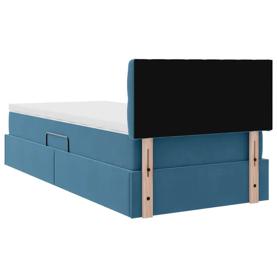 Lit de rangement LED avec matelas Bleu foncé 100 x 200 cm - 12