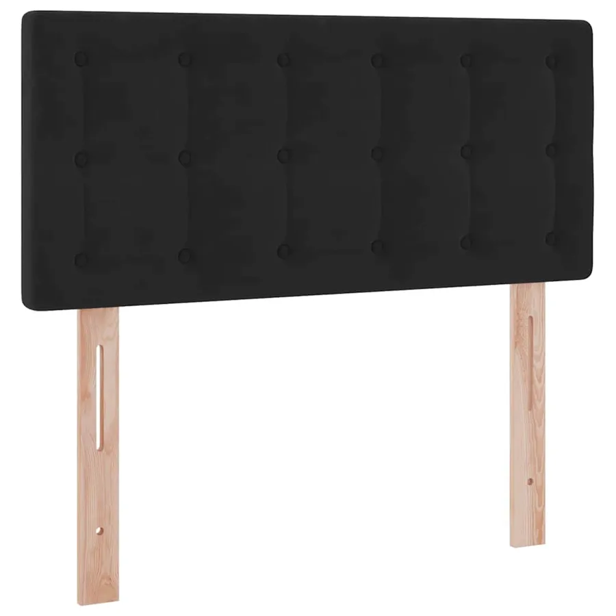 Lit de Rangement avec matelas Noir 100 x 200 cm Velours - 9