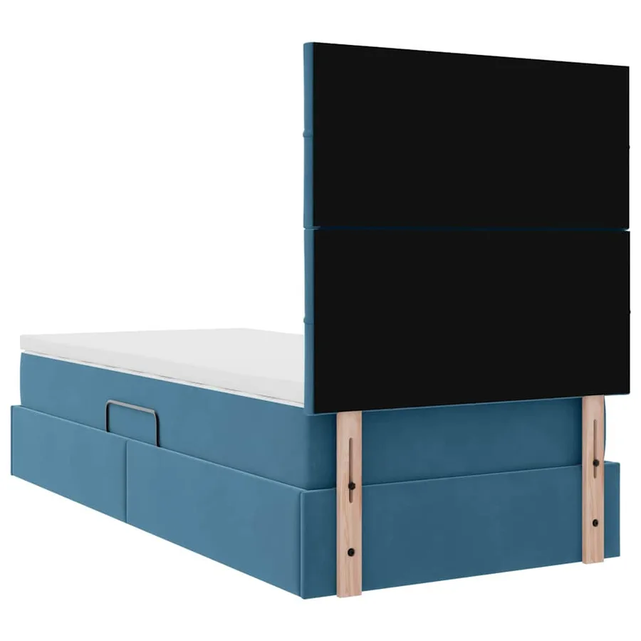 Lit de rangement LED avec matelas Bleu foncé 90 x 190 cm - 12