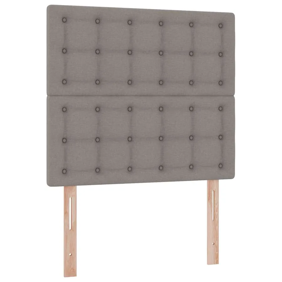 Lit avec rangement et matelas Taupe 100 x 200 cm tissu - 9