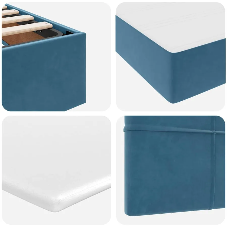 Lit de Rangement avec matelas Bleu foncé 100 x 200 cm - 13