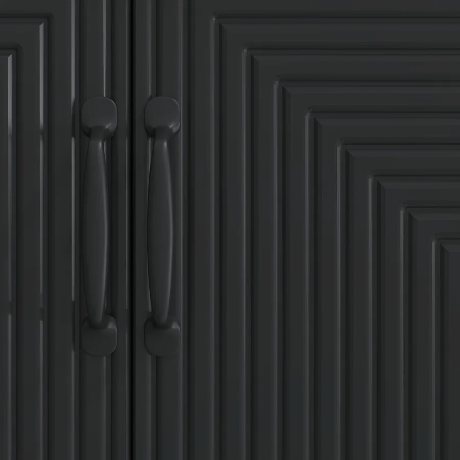 Buffet Noir 89 x 34,5 x 80 cm Bois d'ingénierie - 8