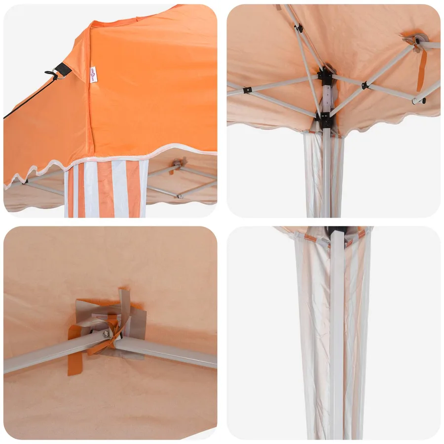 Tente de fête pop-up 575 x 290 x 245 cm Orange - 9