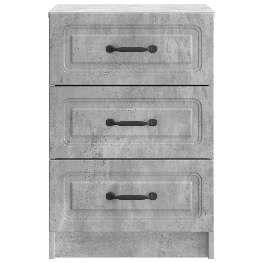 Cabinet de chevet avec tiroir Gris béton 43 x 41 x 63,5 cm - 5