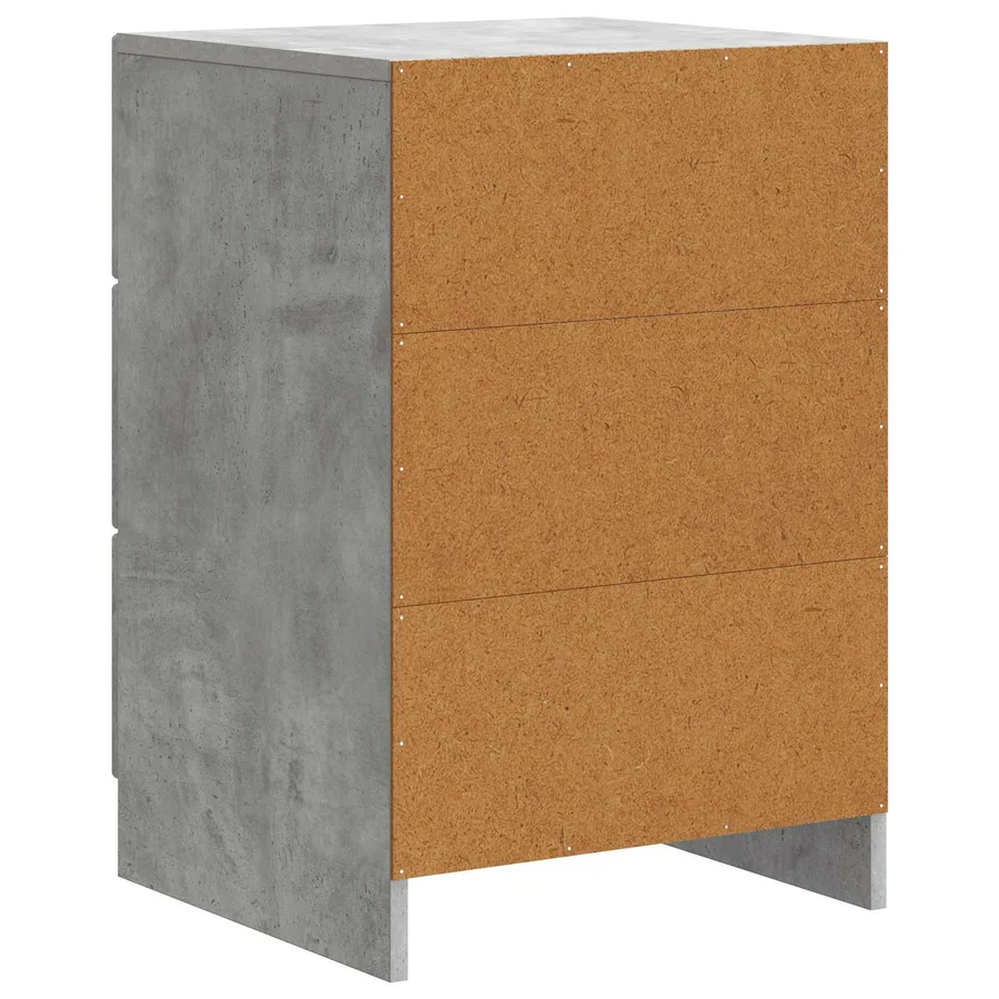 Cabinet de chevet avec tiroir Gris béton 43 x 41 x 63,5 cm - 7