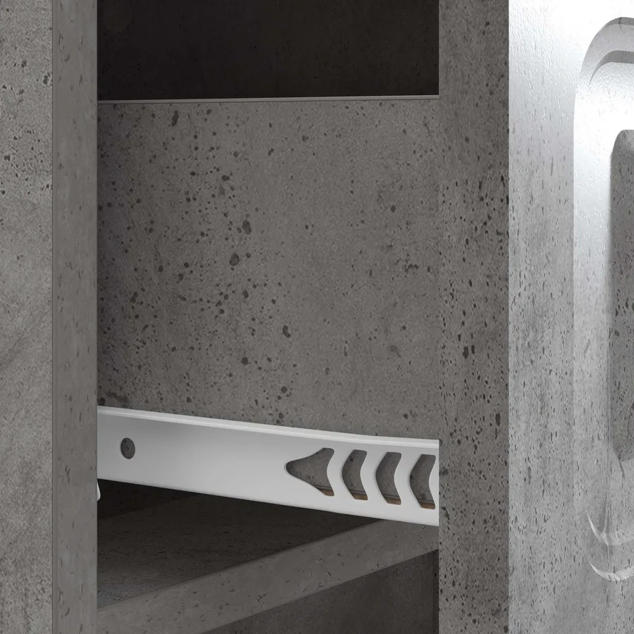 Cabinet de chevet avec tiroir Gris béton 43 x 41 x 63,5 cm - 9