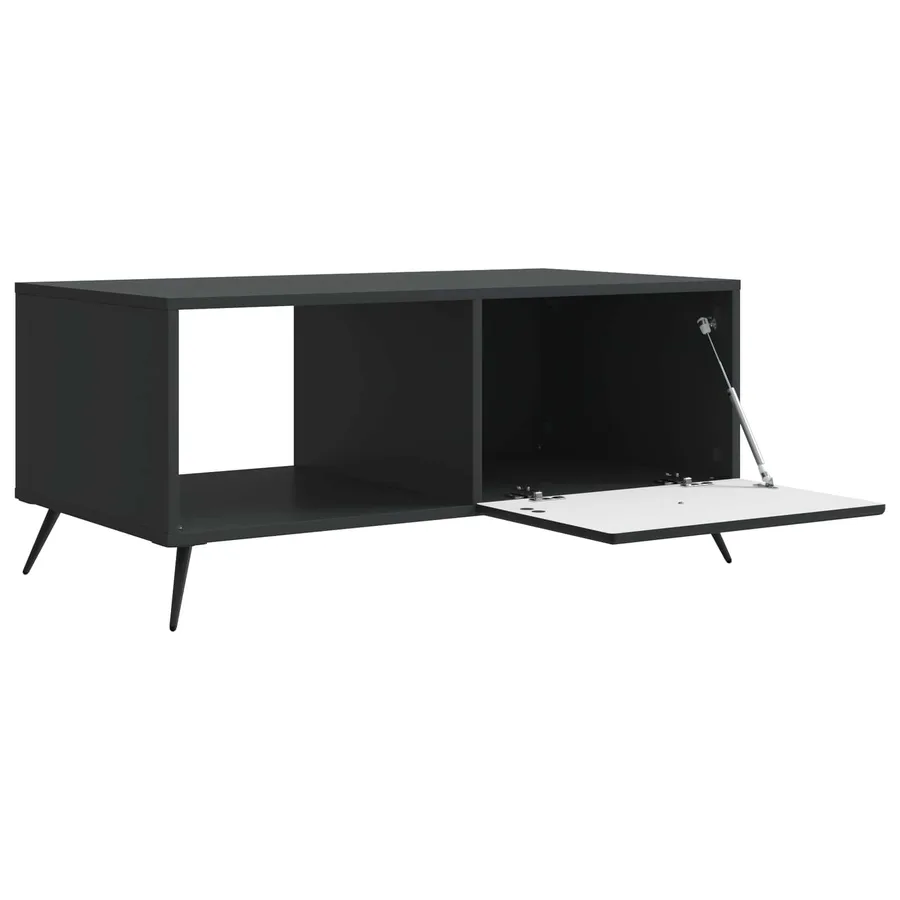 Table basse Noir 90 x 50 x 40 cm Bois d'ingénierie - 4