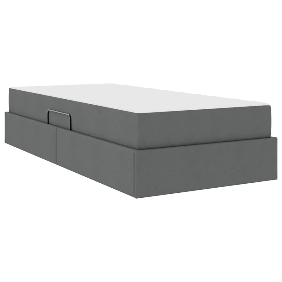 Lit avec rangement et matelas Gris foncé 90 x 200 cm Polyester - 10
