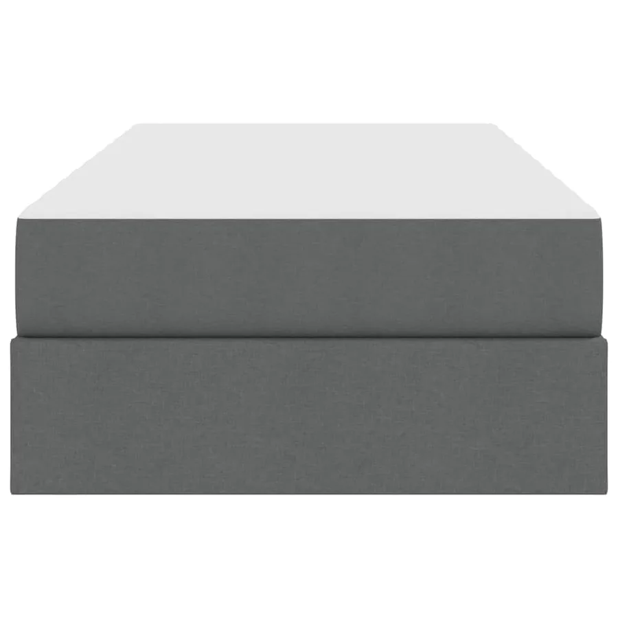 Lit avec rangement et matelas Gris foncé 90 x 200 cm Polyester - 7