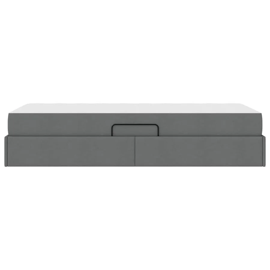 Lit avec rangement et matelas Gris foncé 90 x 200 cm Polyester - 9