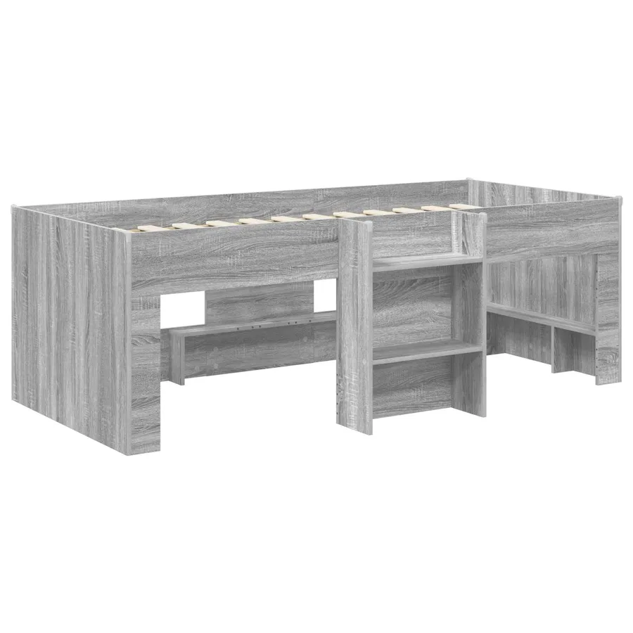 Cadre de Lit Élevé pour Enfants Sonoma gris 75 x 190 cm - 4