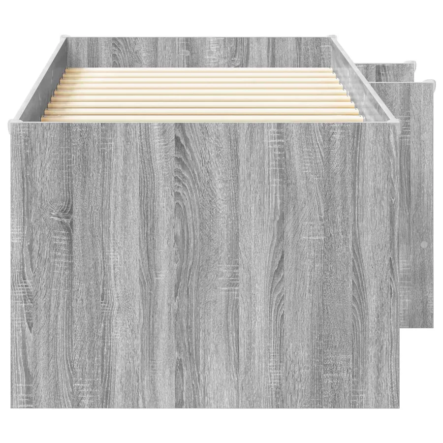 Cadre de Lit Élevé pour Enfants Sonoma gris 75 x 190 cm - 5