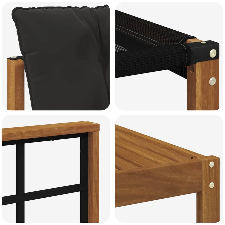 Ensemble de canapés d'extérieur 9 pcs Naturel et Noir - 9