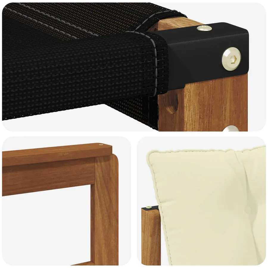 Ensemble de canapés d'extérieur 4 pcs Naturel et Crème - 7