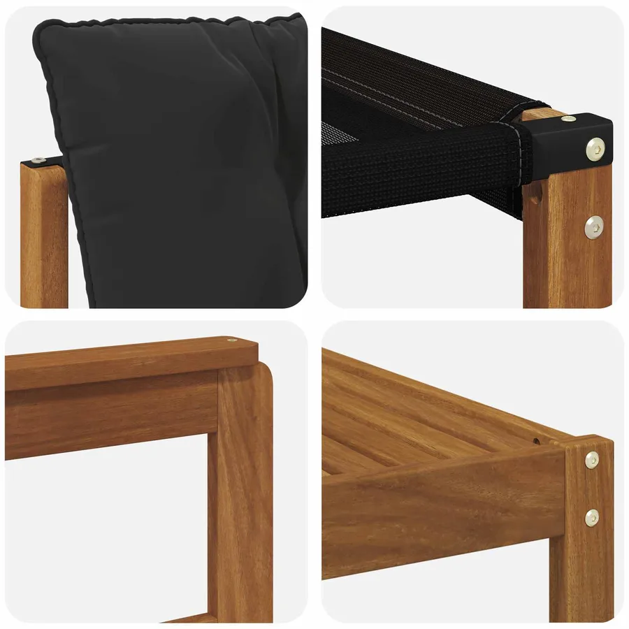Ensemble de canapés d'extérieur 9 pcs Naturel et Noir - 11