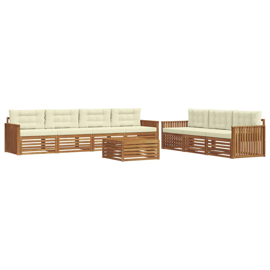 Ensemble de canapés d'extérieur 8 pcs Naturel et Crème - 2