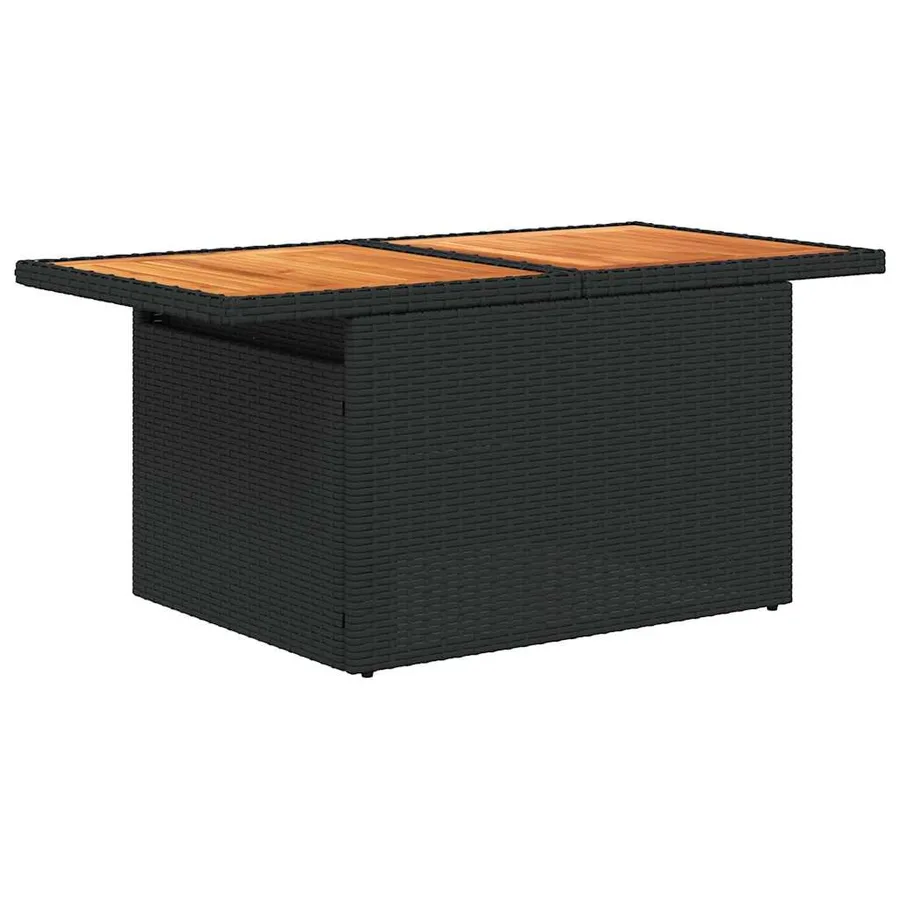 Ensemble de canapés de jardin 11 pcs et coussins rotin acacia - 5