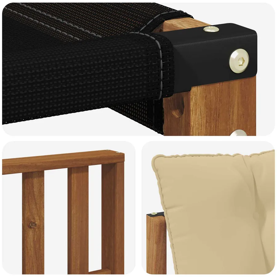 Ensemble de canapés d'extérieur 4 pcs Naturel et Beige - 7