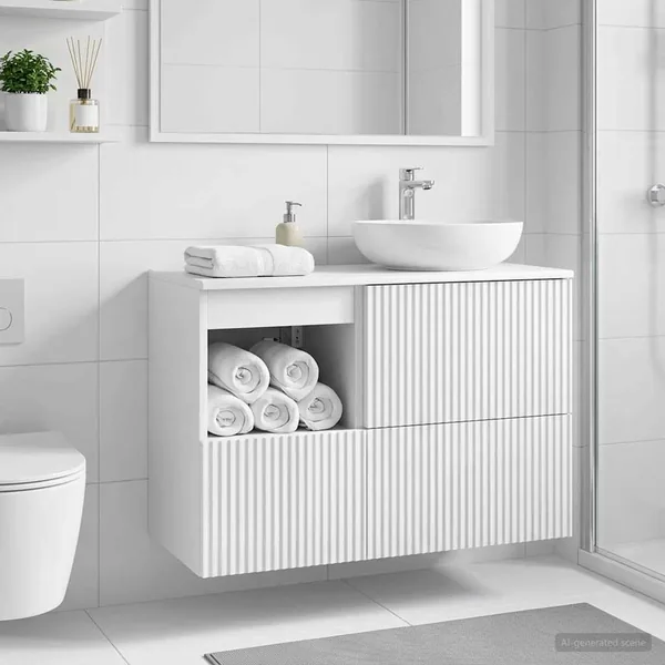 Armoire de salle de bain Blanc brillant 30 x 35 x 50 cm
