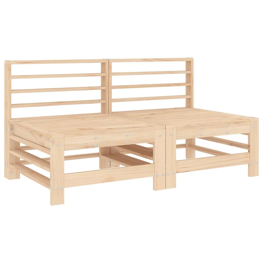 Salon de jardin 6 pcs Bois de pin massif - 5