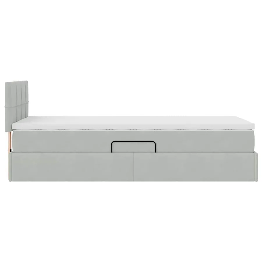 Lit de rangement LED avec matelas Gris clair 90 x 200 cm - 11