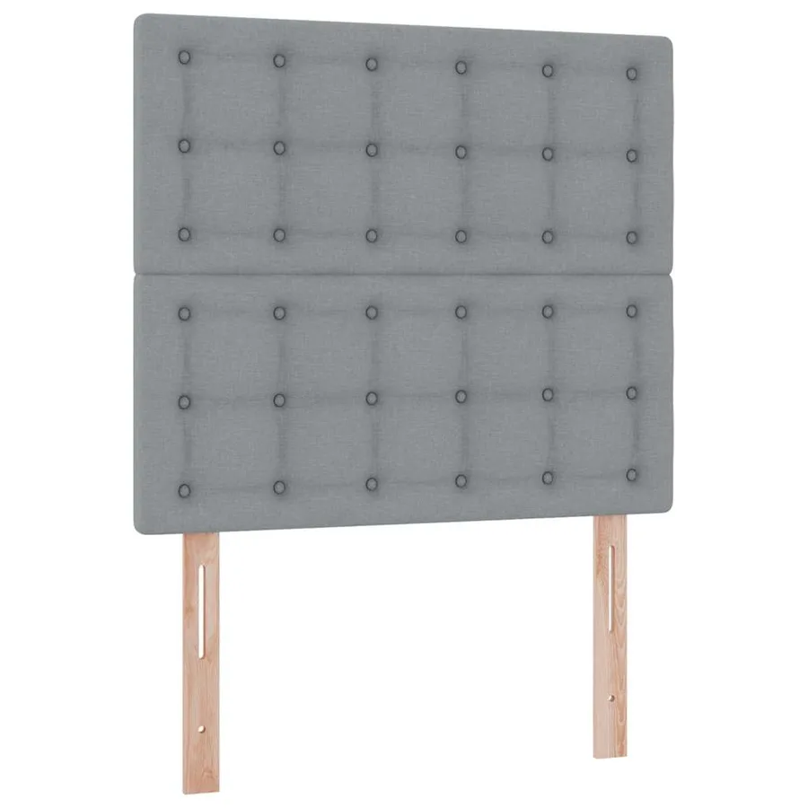 Lit de rangement LED avec matelas Gris clair 90 x 190 cm Tissu - 10