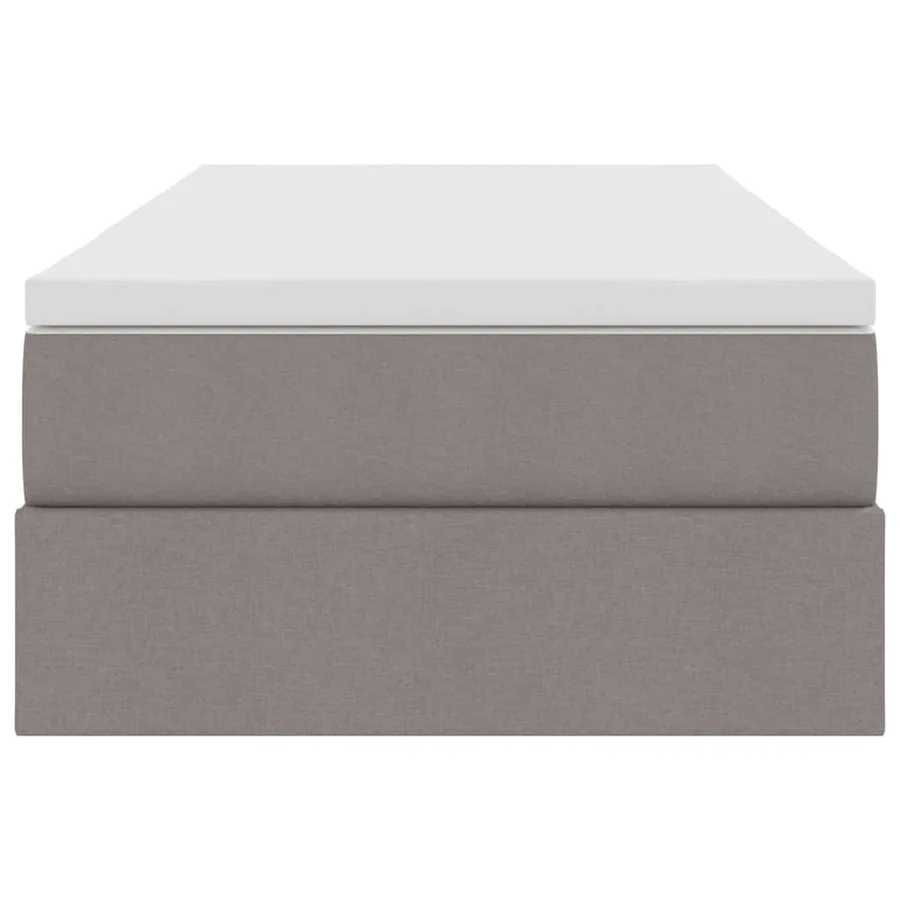 Lit avec rangement et matelas Taupe 90 x 190 cm Polyester - 7