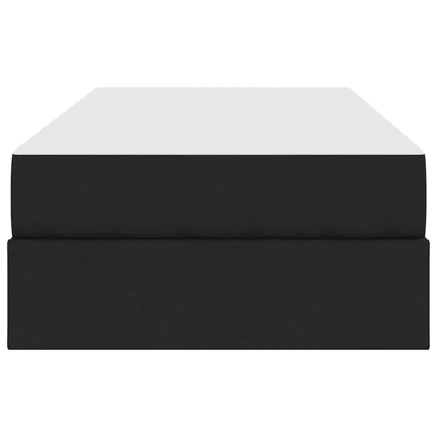 Lit avec rangement et matelas Noir 100 x 200 cm Polyester - 7