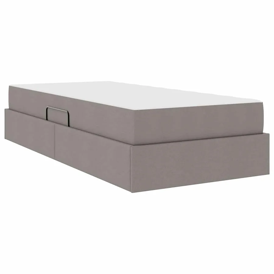 Lit avec rangement et matelas Taupe 90 x 200 cm Polyester - 10