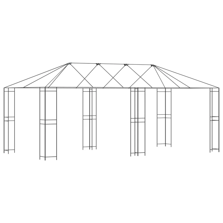 Cadre de Gazebo 6 x 3 m Noir Acier - 2