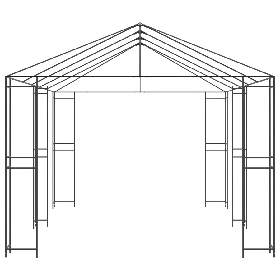 Cadre de Gazebo 6 x 3 m Noir Acier - 5