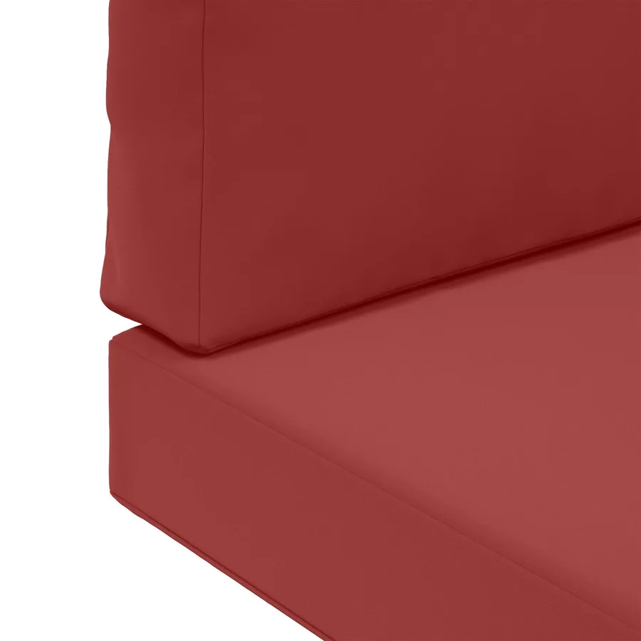 Coussin de canapé d'extérieur 2 pcs Bordeaux Polyester - 9