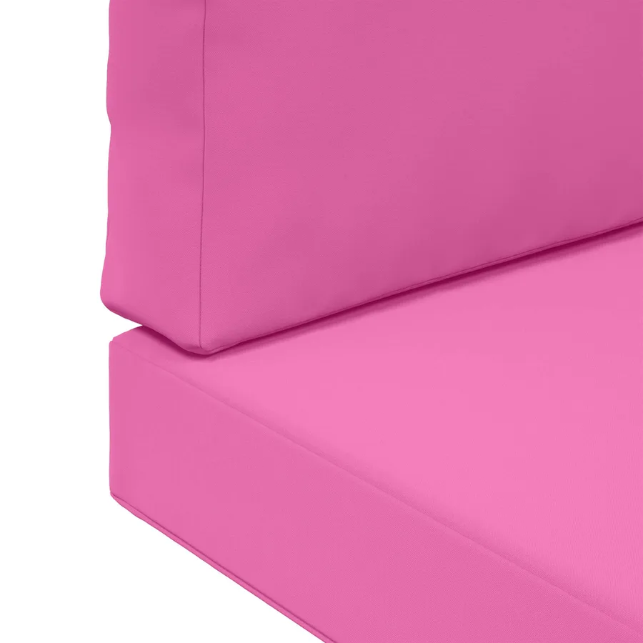 Coussin de canapé d'extérieur 2 pcs Rose Polyester - 9