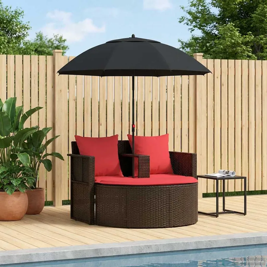 Canapé de jardin 8 pcs Beige et Gris clair polyrotin - 19