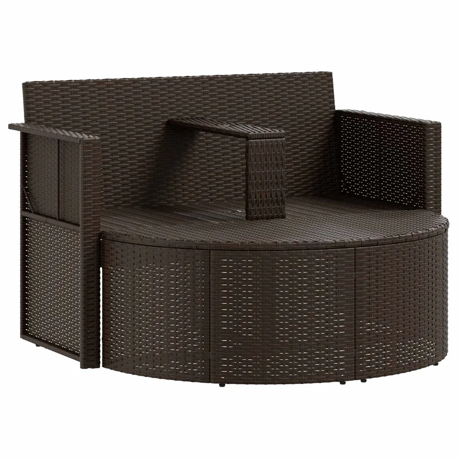 Canapé de jardin 8 pcs Beige et Gris clair polyrotin - 20