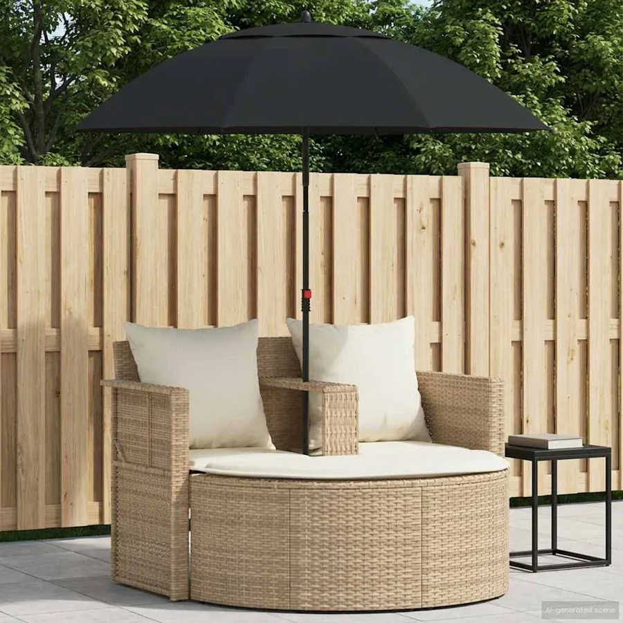 Canapé de jardin 8 pcs Beige et Gris clair polyrotin - 32