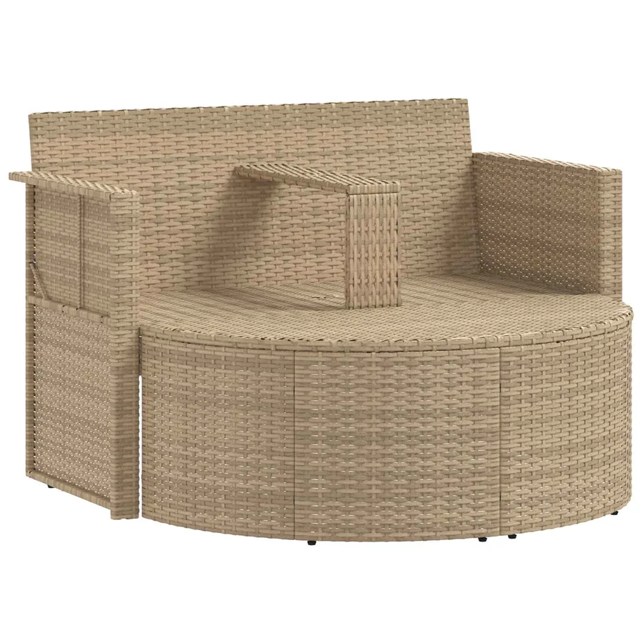 Canapé de jardin 8 pcs Beige et Gris clair polyrotin - 33