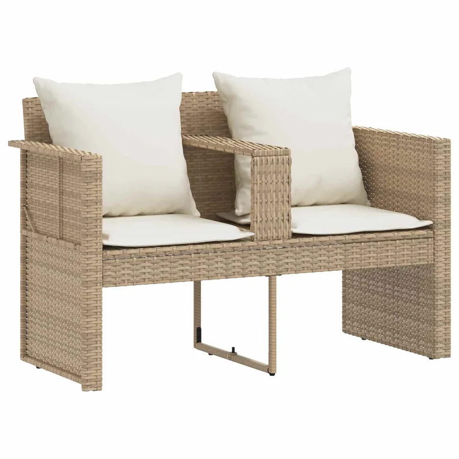 Canapé de jardin 8 pcs Beige et Gris clair polyrotin - 34