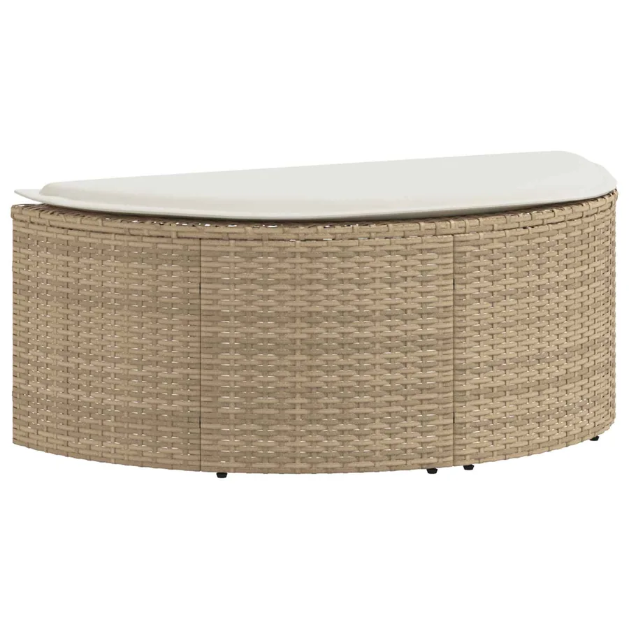 Canapé de jardin 8 pcs Beige et Gris clair polyrotin - 35