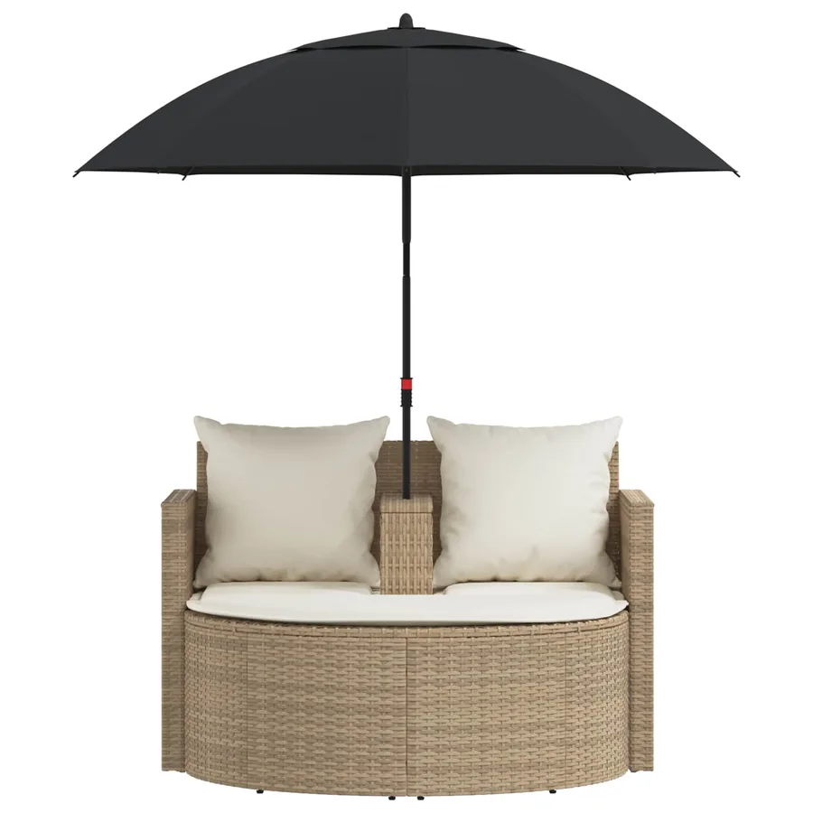 Canapé de jardin 8 pcs Beige et Gris clair polyrotin - 36
