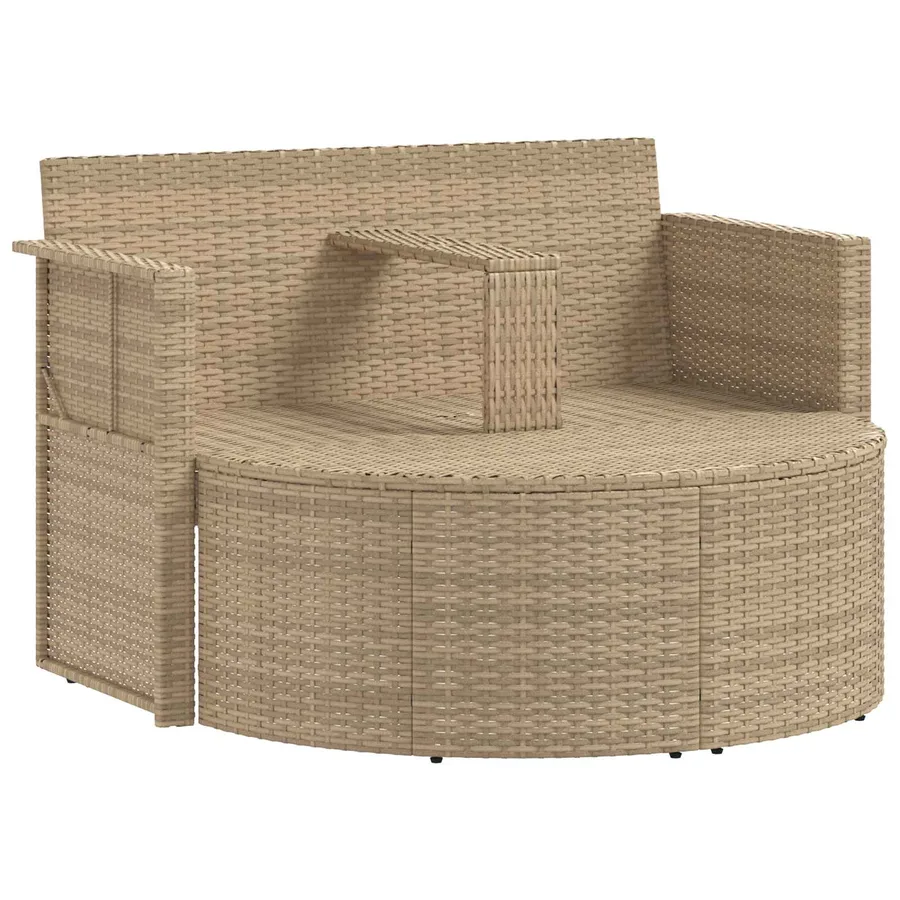 Canapé de jardin 8 pcs Beige et Gris clair polyrotin - 4