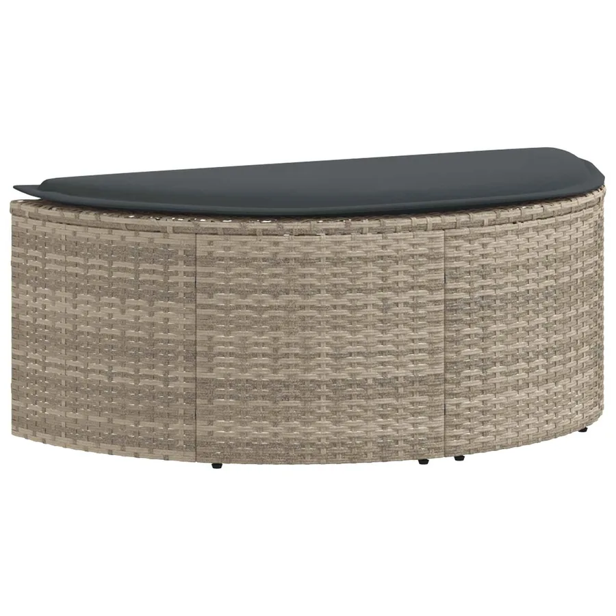 Canapé de jardin 8 pcs Beige et Gris clair polyrotin - 51