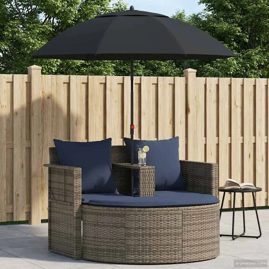 Canapé de jardin 8 pcs Beige et Gris clair polyrotin - 64