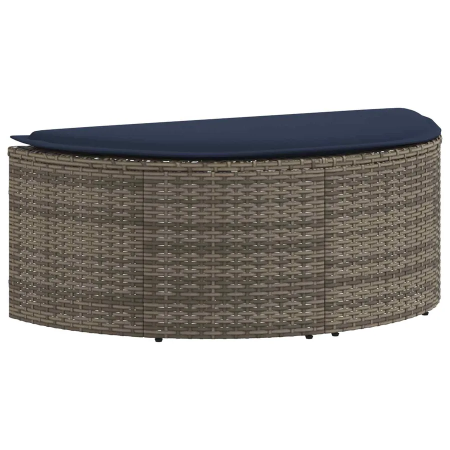 Canapé de jardin 8 pcs Beige et Gris clair polyrotin - 67