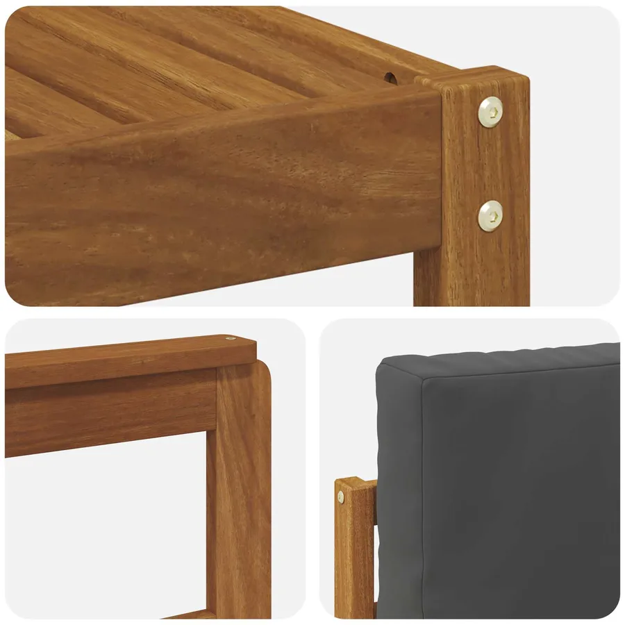Ensemble de canapés d'extérieur 7 pcs Naturel et Anthracite - 7