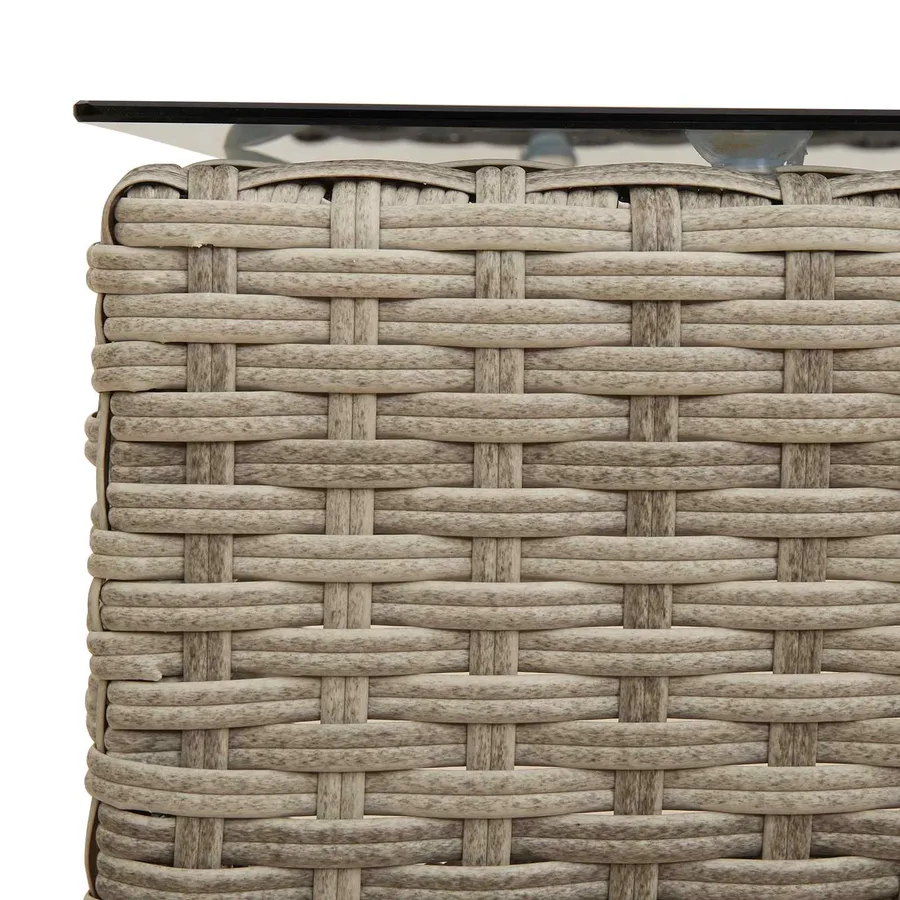 Ensemble de canapé de jardin avec coussin 2 pcs polyrotin - 11