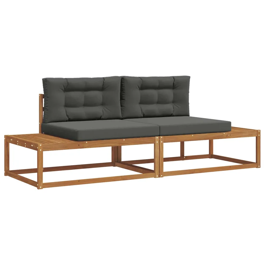 Ensemble de canapés d'extérieur Naturel et Anthracite - 2