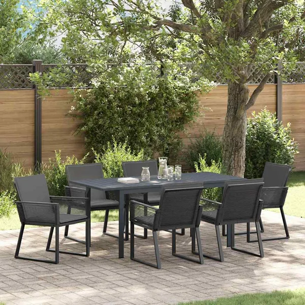 Ensemble de salle à manger pour jardin 7 pcs Anthracite