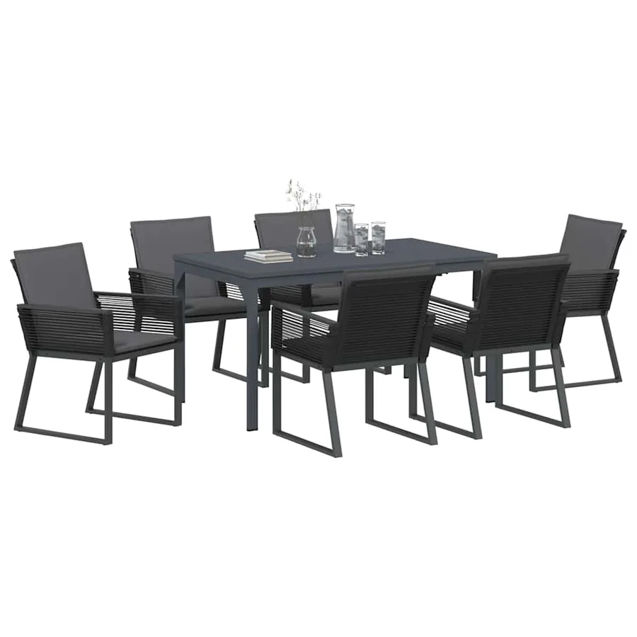 Ensemble de salle à manger pour jardin 7 pcs Anthracite - 3