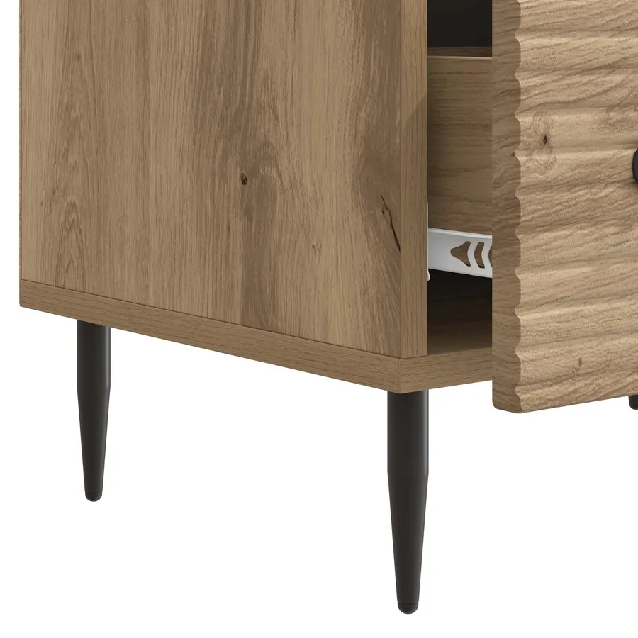 Meuble TV 147 x 34,5 x 30 cm Chêne artisanal Bois d'ingénierie - 9